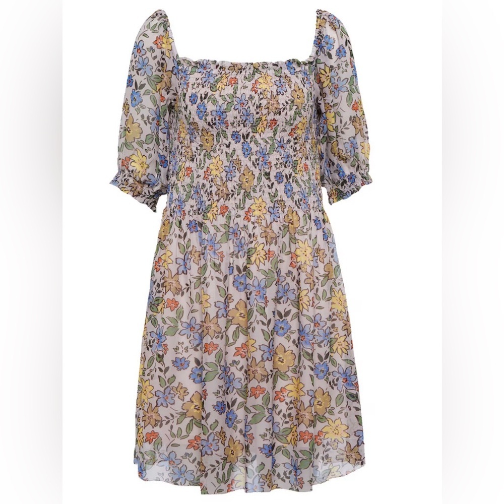 Velvet by Graham & Spencer Estelle Floral Crêpe Minidress Large